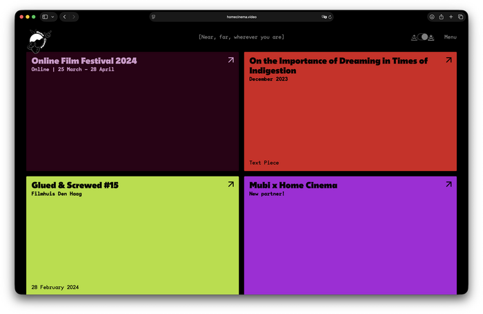 Home Cinema identity and website 1