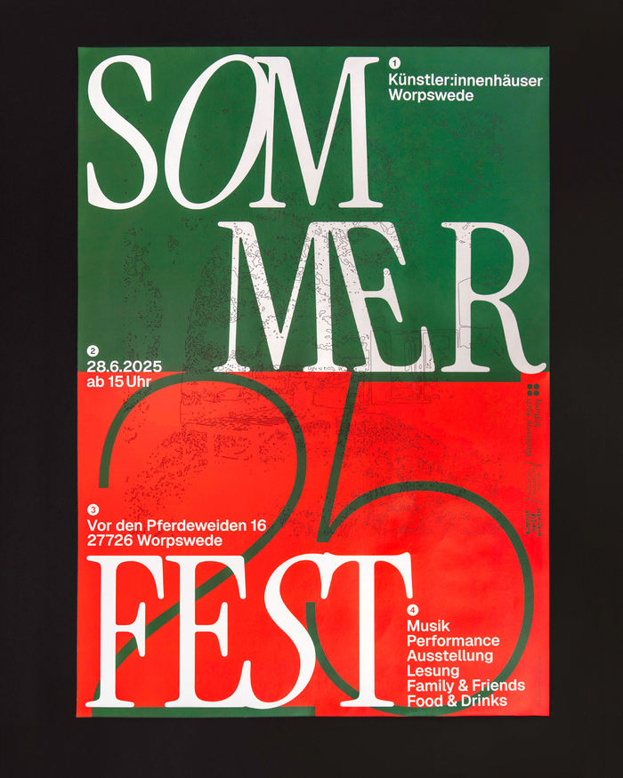 Sommerfest 25 Künstler:innenhäuser Worpswede poster 2