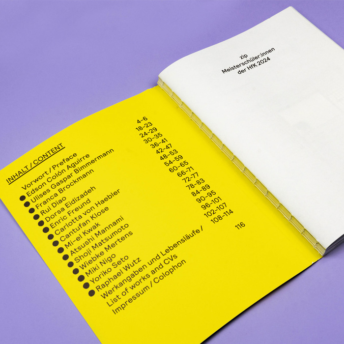 zip – Meisterschüler:innen der HfK Bremen 2024 exhibition catalog 2