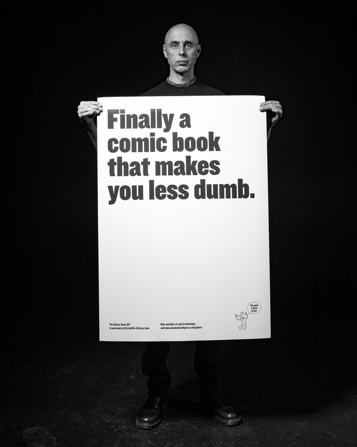 As for our ad campaign we produced a set of some 25 posters, all predominately typographic in nature, all highlighting some aspect of the book. Out of these posters we made larger gallery versions as well as smaller ones for street distribution.