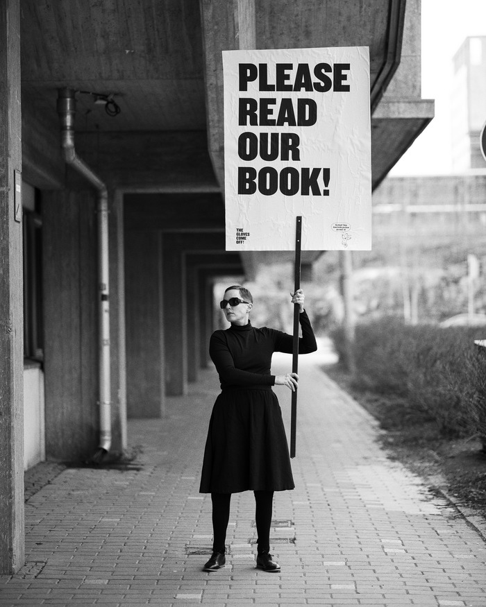 Finally our third protest poster asks the viewer not, it should be noted, necessarily to buy the book, but to read it.
