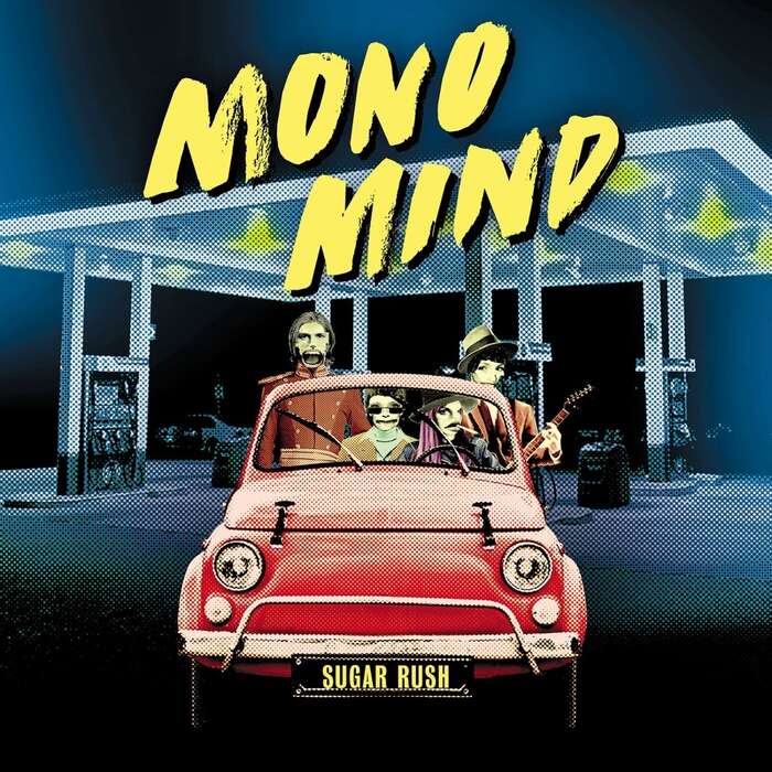 Cover art of the first Mono Mind single “Sugar Rush”, featuring a different design to all the singles that followed
