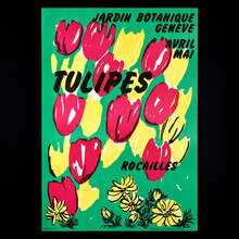 <cite>Tulipes</cite> posters, <span>Jardin botanique Genève</span>