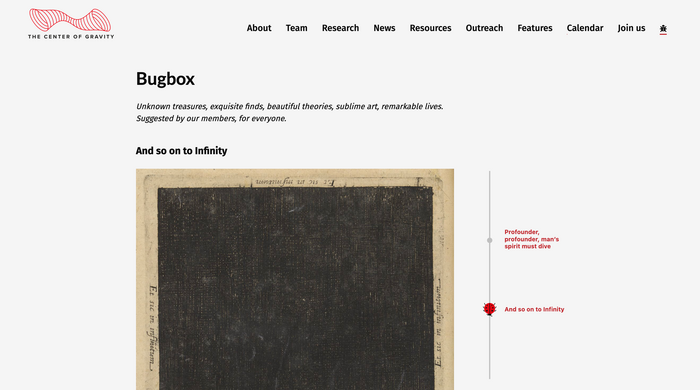 The Center of Gravity website 4
