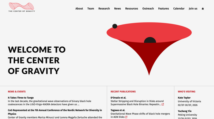 The Center of Gravity website 6