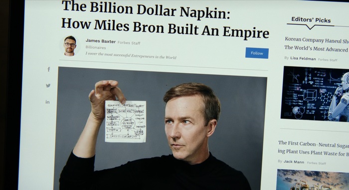 Glass Onion,  “The Million Dollar Napkin” website