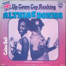 Althea &amp; Donna – “Uptown Top Ranking” / “Calico Suit” German single cover