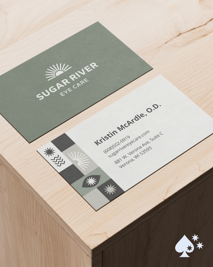 Text on the business card is in .
