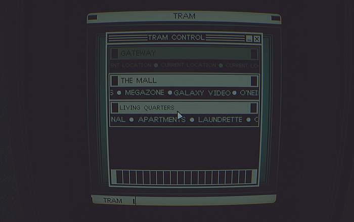 Interacting with the tram’s computer