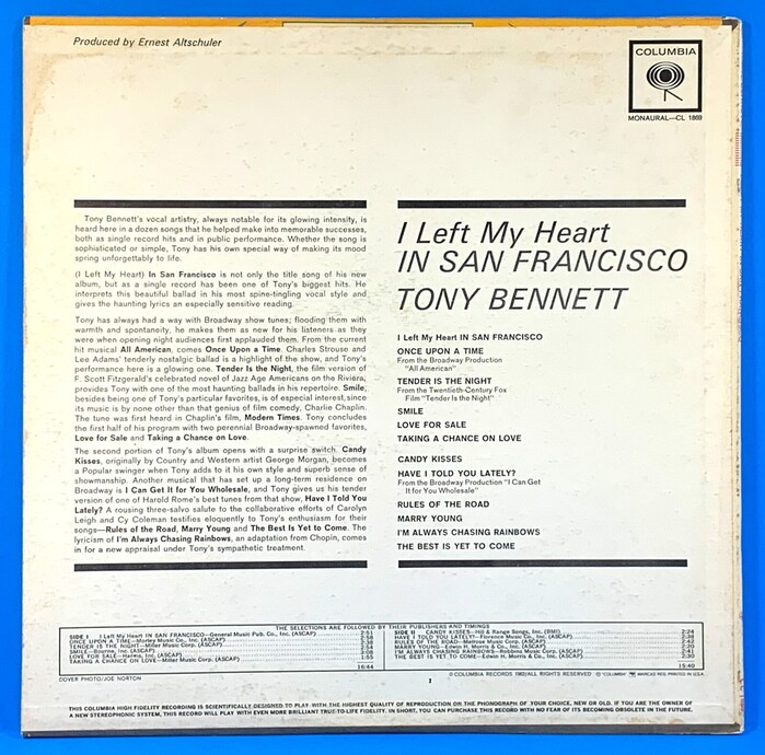 The back cover of this US pressing pairs  Italic for the bigger lines with  a.k.a. Standard for the liner notes and track listing.