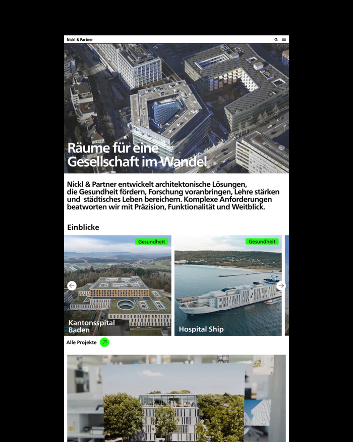Nickl &amp; Partner Architekten website 1