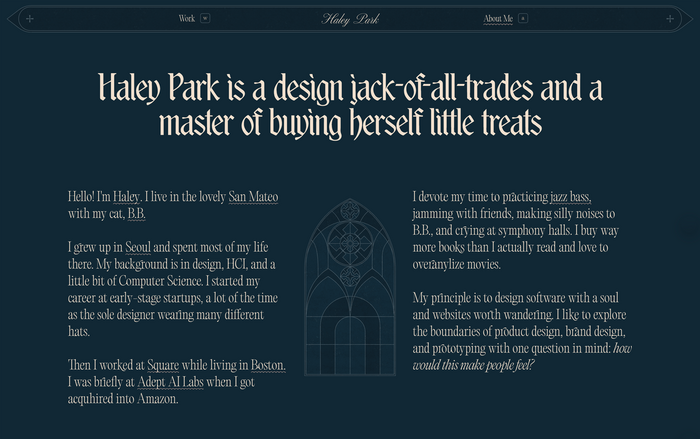 Haley Park website 1