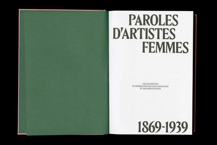 Paroles d’artistes femmes. 1869–1939 2