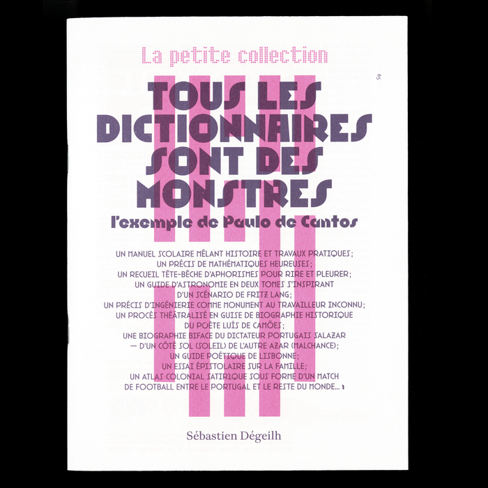 Tous les dictionnaires sont des monstres, La petite collection #5 1