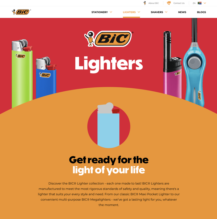 BIC South Africa website 5