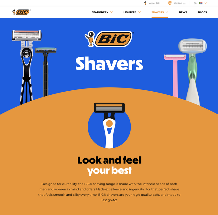 BIC South Africa website 8