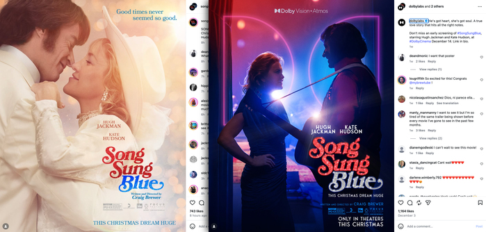 Song Sung Blue movie poster, titles and promotion 2