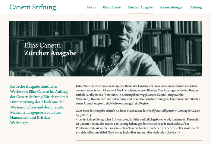 Zürcher Ausgabe by the Canetti Stiftung 6