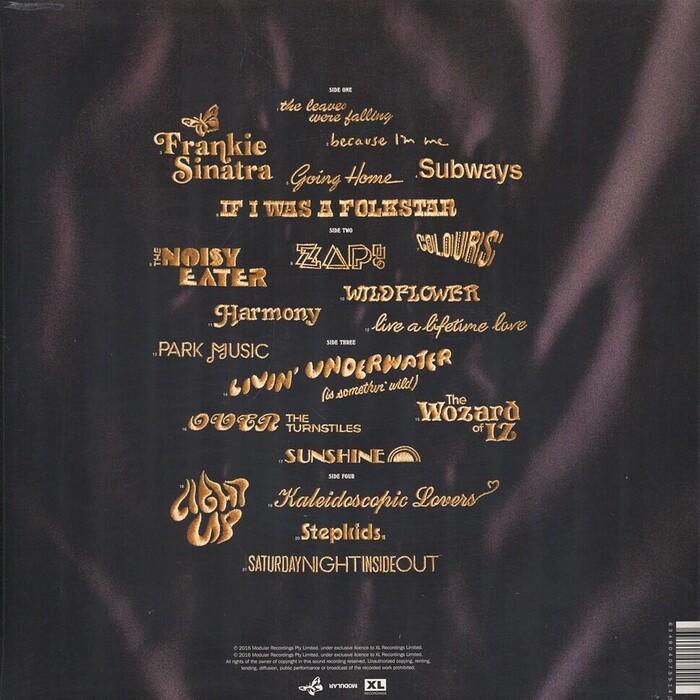 Vinyl version, back cover