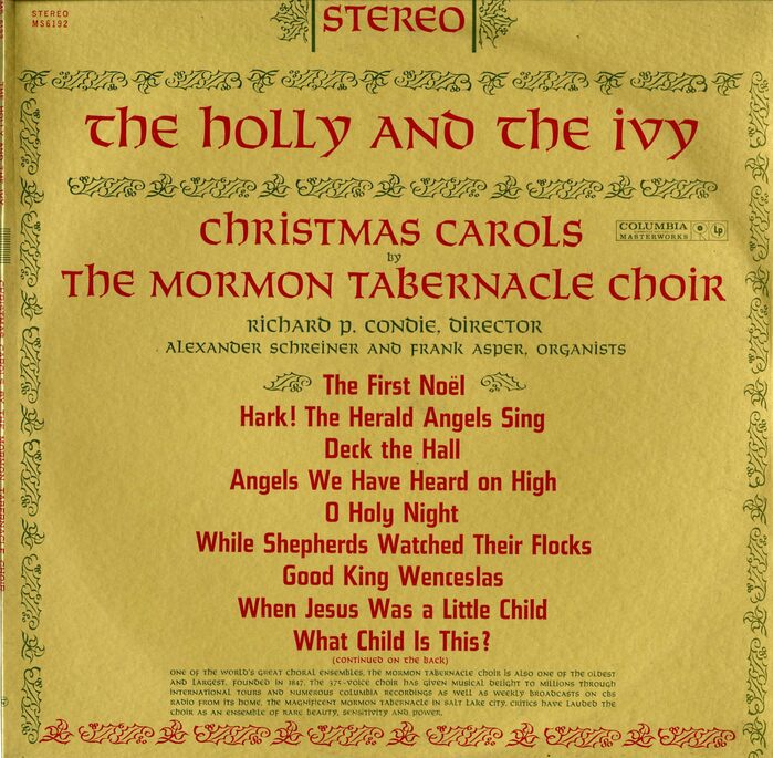The Mormon Tabernacle Choir –&nbsp;The Holly and the Ivy album art 1