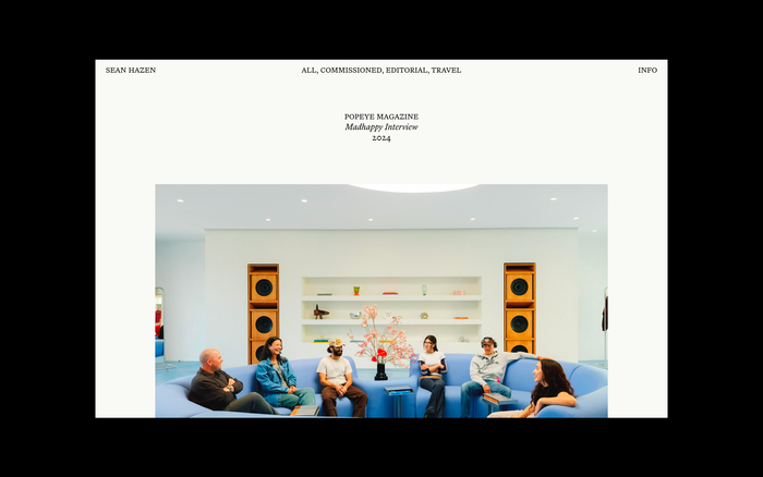 Sean Hazen portfolio website 3