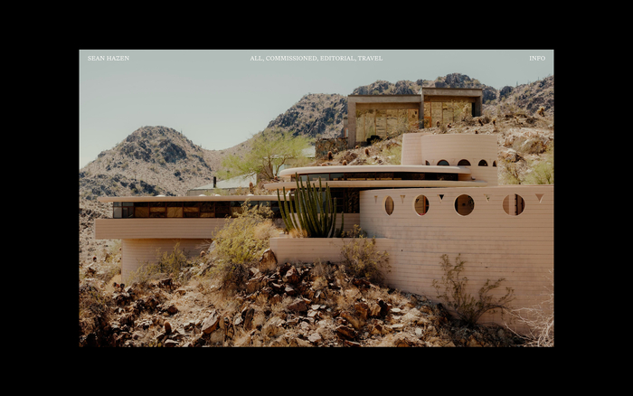Sean Hazen portfolio website 1