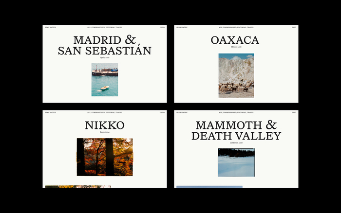 Sean Hazen portfolio website 8