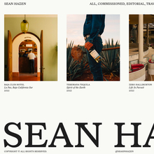 Sean Hazen portfolio website
