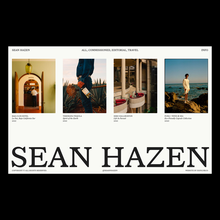 Sean Hazen portfolio website 10