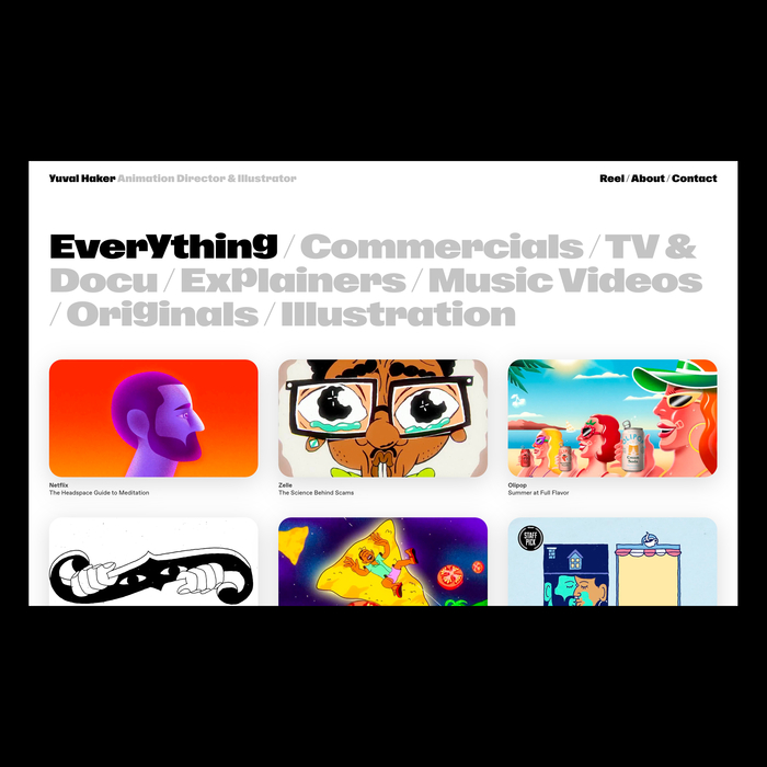 Yuval Haker portfolio website 1