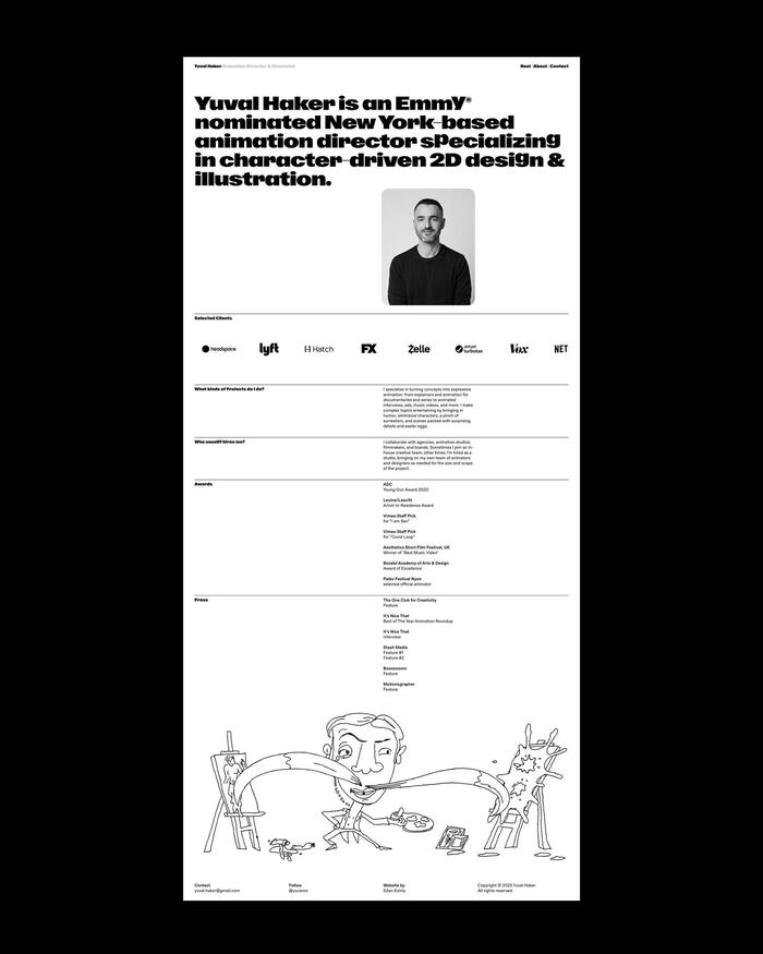Yuval Haker portfolio website 3