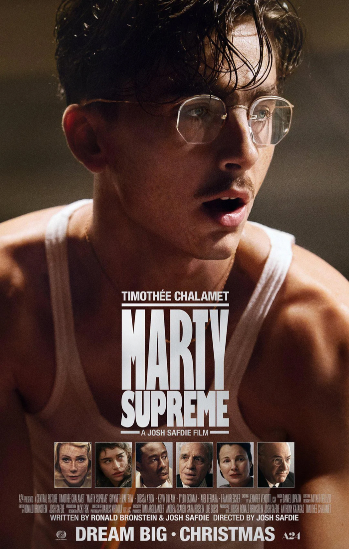 Marty Supreme movie logo and posters 2