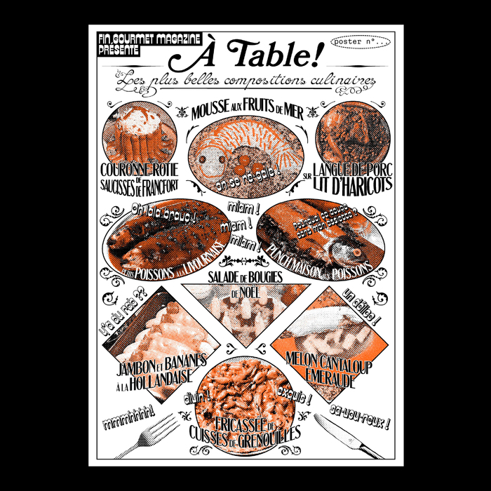 “À table!” poster and T-shirt 1