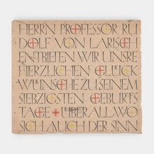 Rudolf von Larisch seventieth birthday wishes