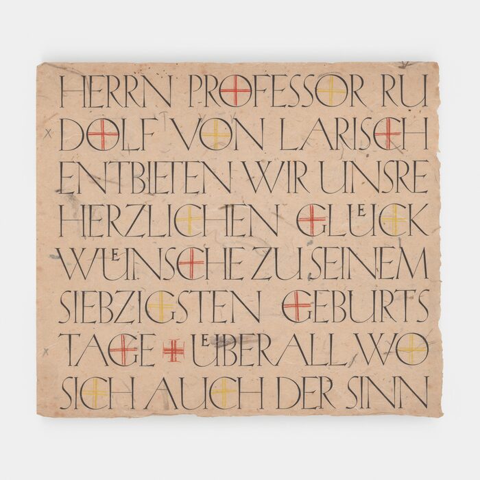 Rudolf von Larisch seventieth birthday wishes 1