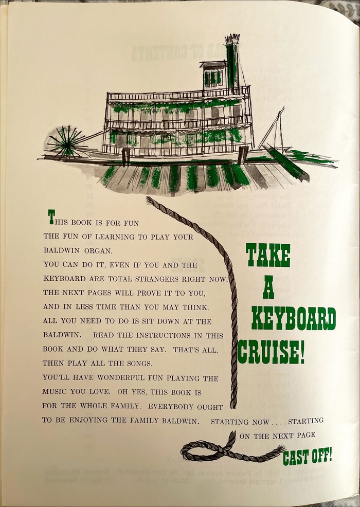 Take a Keyboard Cruise! organ instructional book 2
