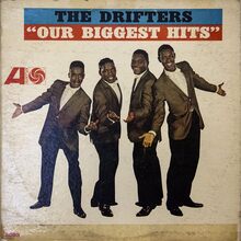 The Drifters – <cite>Our Biggest Hits</cite> / <cite>Under the Boardwalk</cite> album art