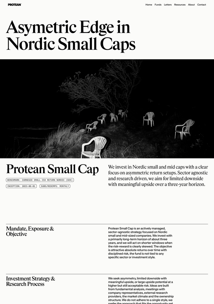 Protean Funds Scandinavia identity and website 6