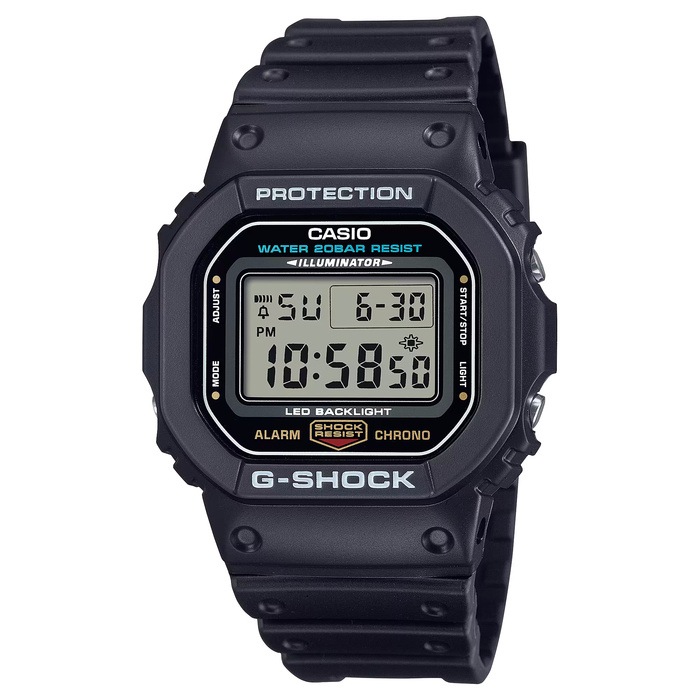 The DW-5600E-1V, an entry-level watch in the 5600 lineup and most people’s first introduction to the G-SHOCK brand.