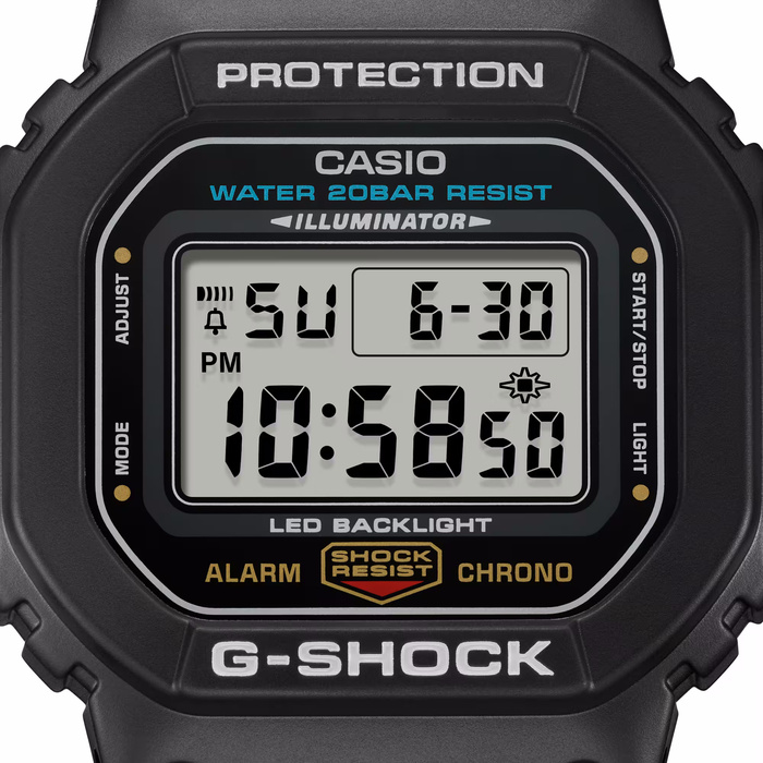A closeup of the DW-5600E-1V