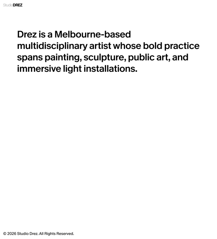 Studio Drez portfolio website 4