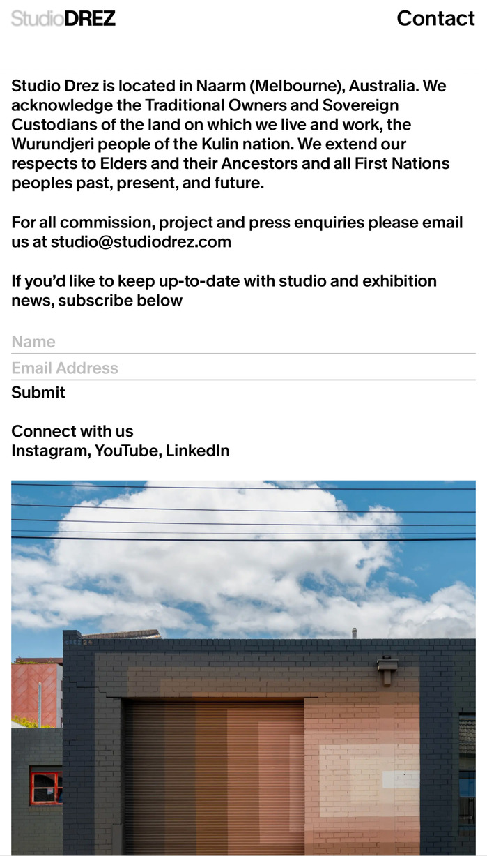 Studio Drez portfolio website 7