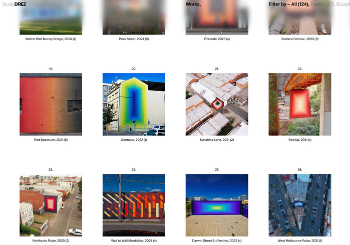 Studio Drez portfolio website 2