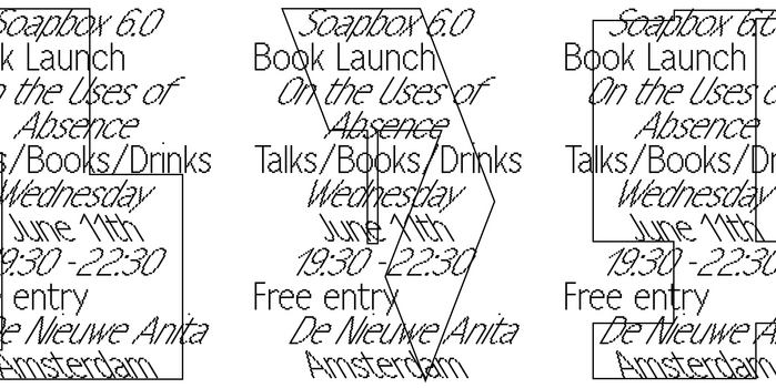 Soapbox issue 6.0, “On the Uses of Absence” 10