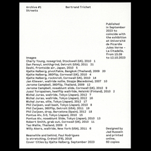 <cite>Archive</cite> #1, “Streets”