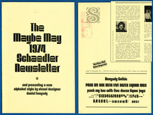 <cite>Schaedler Newsletter, </cite>Maybe May, 1974