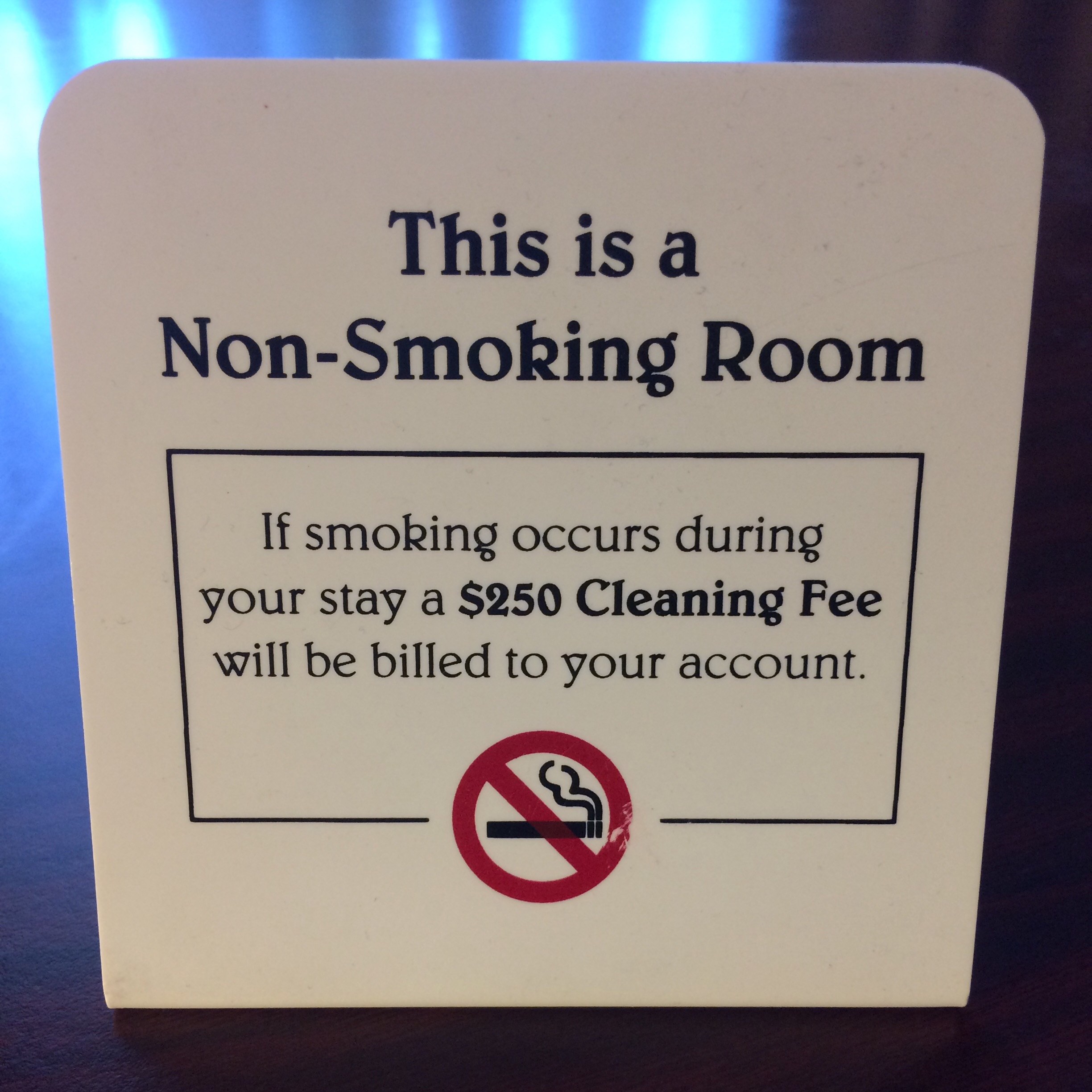 This is a Non-Smoking Room - Fonts In Use