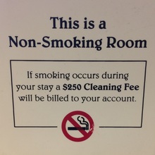 This is a Non-Smoking Room