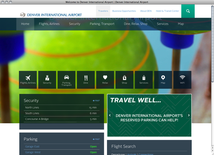 Denver International Airport website 1