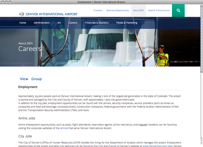 Denver International Airport website 4